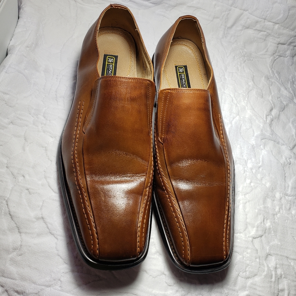 Men's Stacy Adams brown leather shoes size 12m